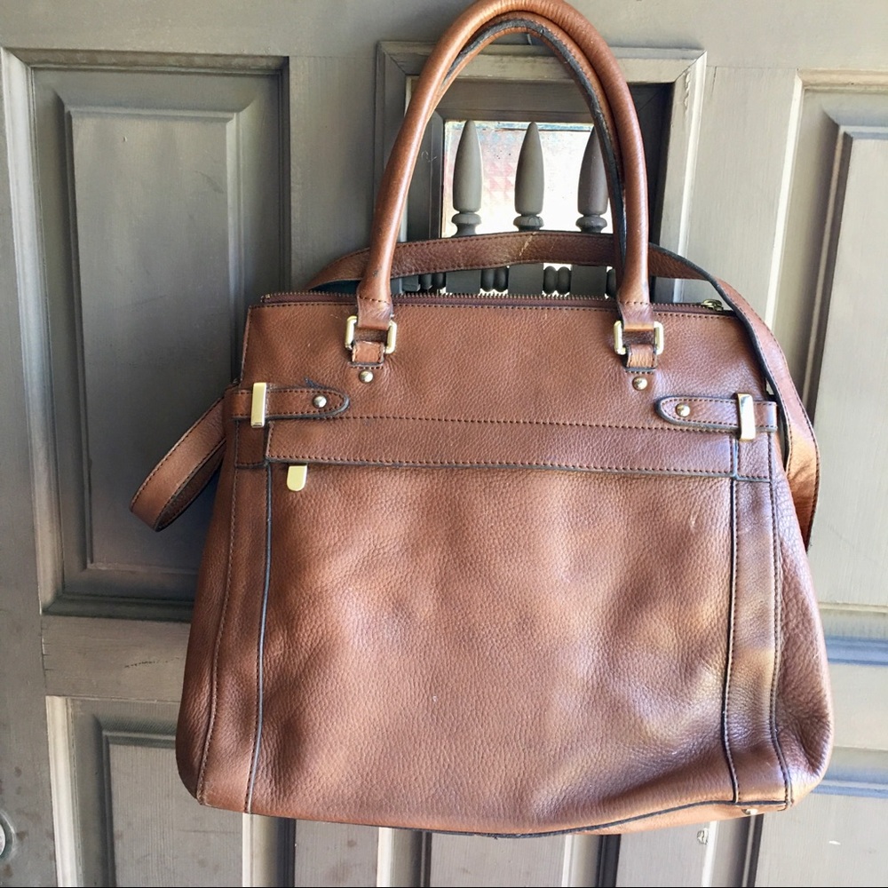 Banana Republic Brown Leather Travel Purse Bag